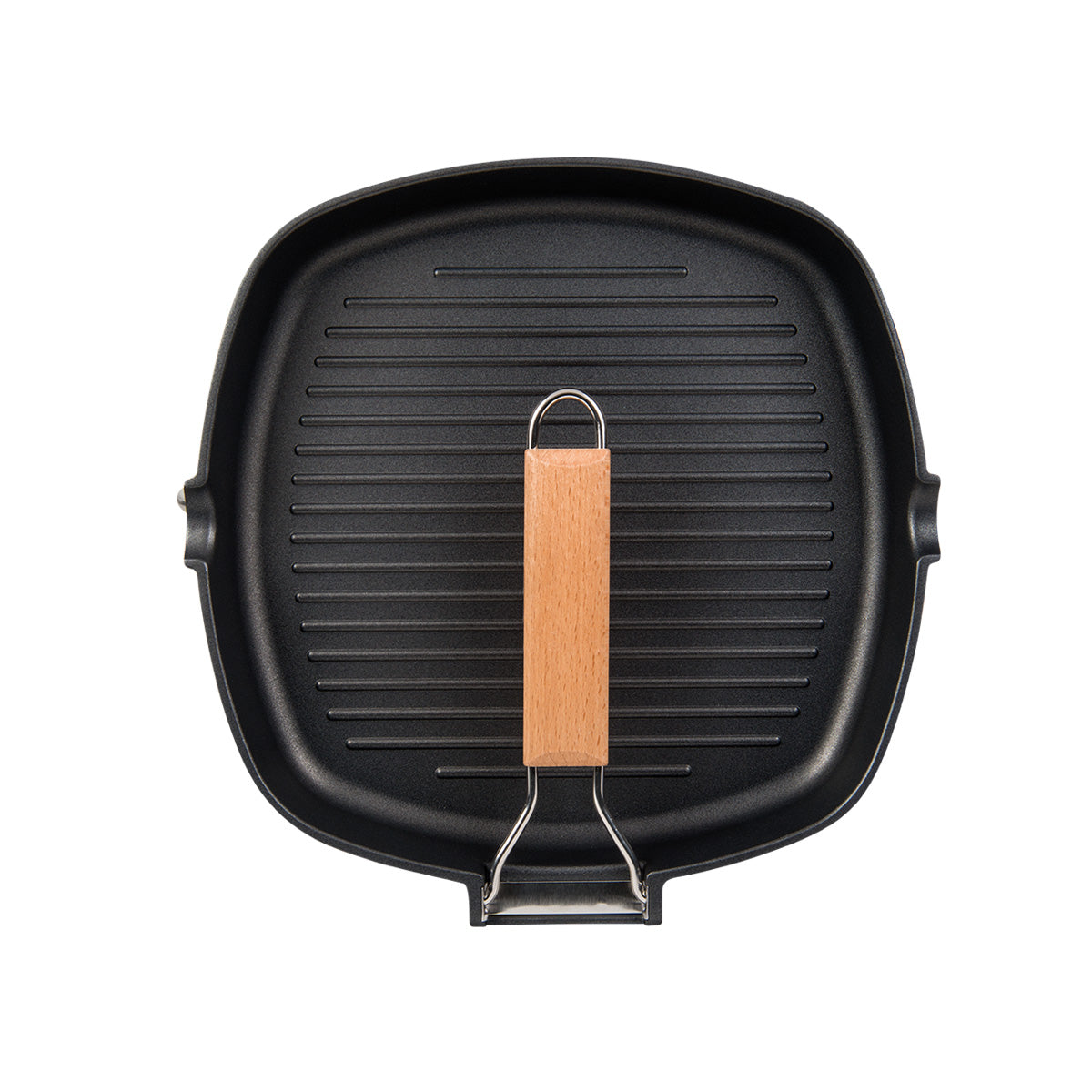 MASTERPAN Nonstick Grill Pan with Folding Handle, 8" (20cm)