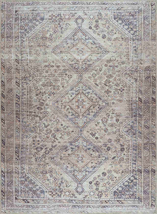 Barny Tan Washable Area Rug
