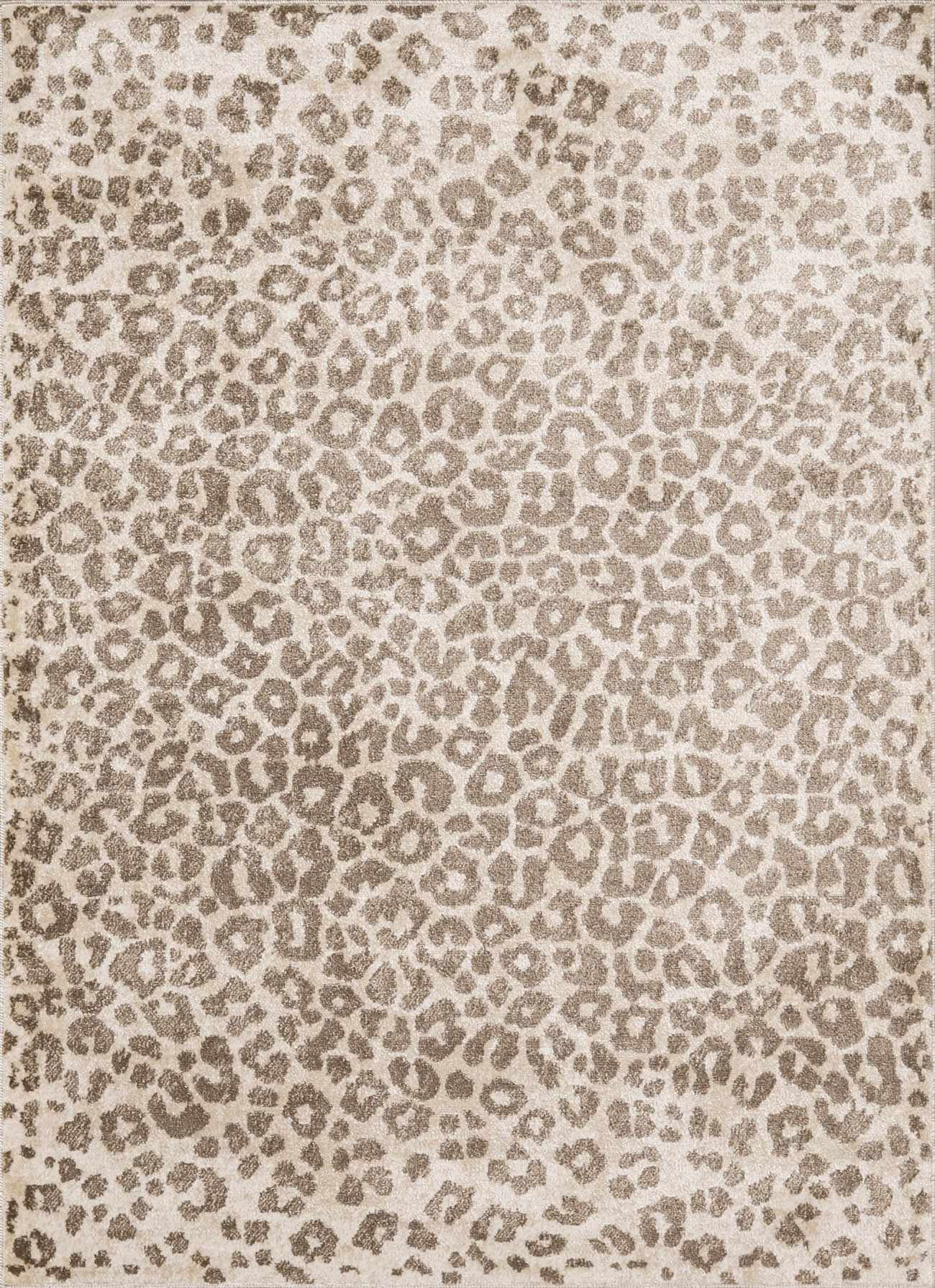Tan Bonhill Leopard Print Area Rug