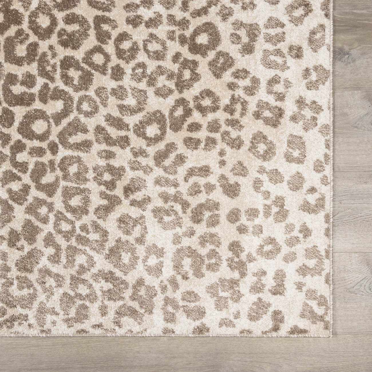 Tan Bonhill Leopard Print Area Rug