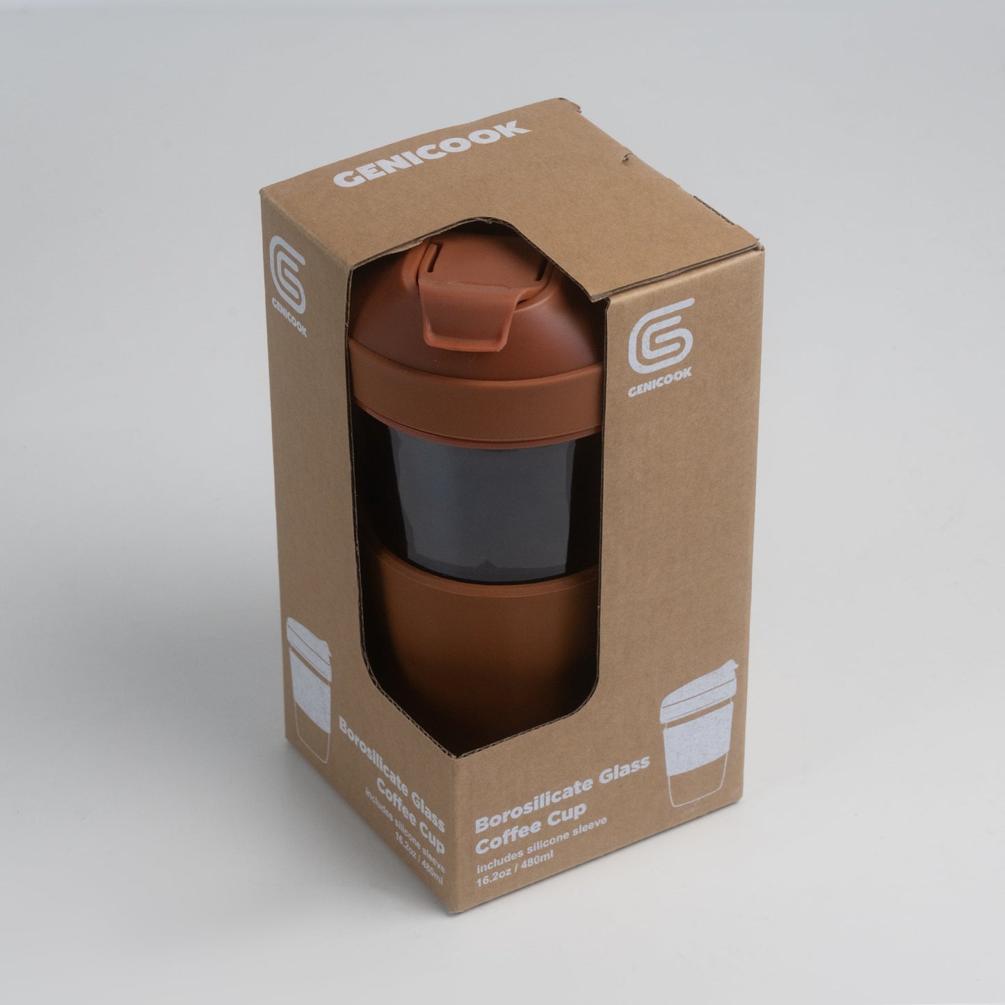 Borosilicate Glass Coffee Cup - Brown