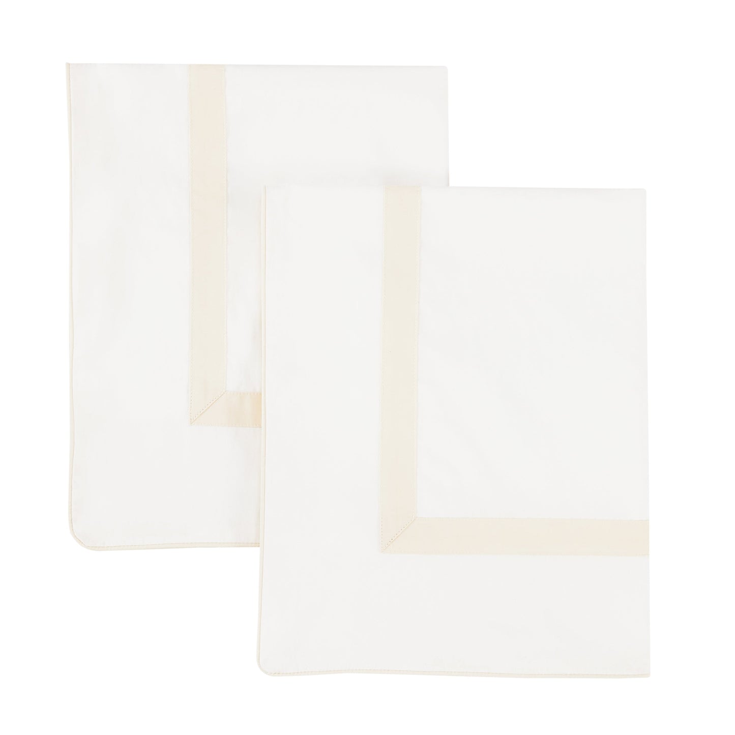 Classic Double Border Percale Cotton Euro Sham Pair