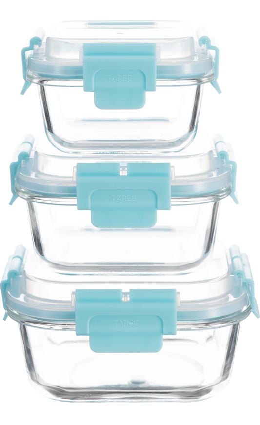High Top Lid Square Containers