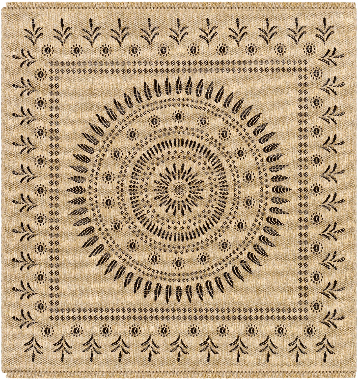 Beata Round Faux Jute Rug